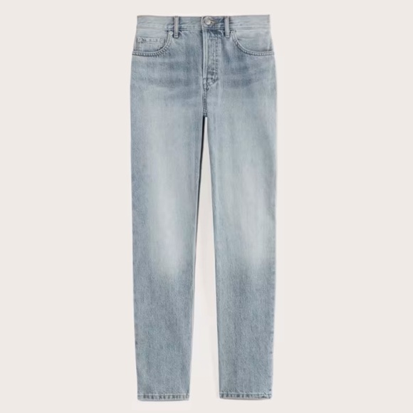 Everlane 90s Cheeky Jeans High Waisted Straight Leg Light Wash Minimalist New 30 - Picture 2 of 13